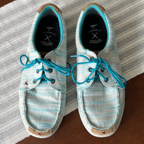 Womens Twisted X loafers,Hooey Loper | 9.5 | Blue/Multi - Picture 2 of 6